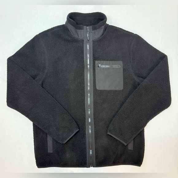 Old Navy Other - Old Navy Cozy Sherpa Mock Neck Furry Zip Jacket Black Size L